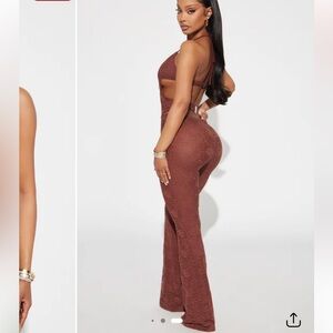 Ring Me Around Lace Jumpsuit - Brown
